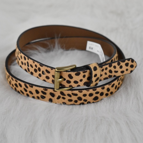 LOFT Accessories - NWT LOFT Cheetah Print Calf Hair Belt XS